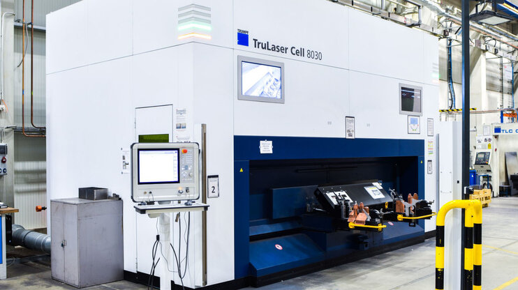 Laserschneidanlage TruLaser Cell 8030 des Herstellers Trumpf bei weba Olomouc